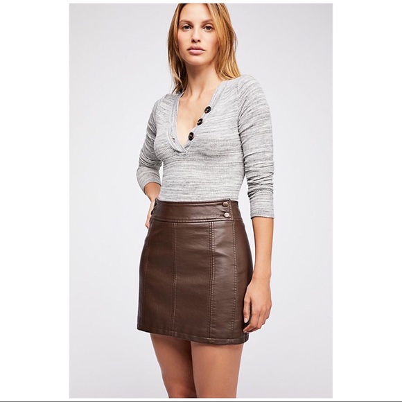 Free People Dresses & Skirts - Free People | Vegan Retro Bodycon Mini Skirt W25”